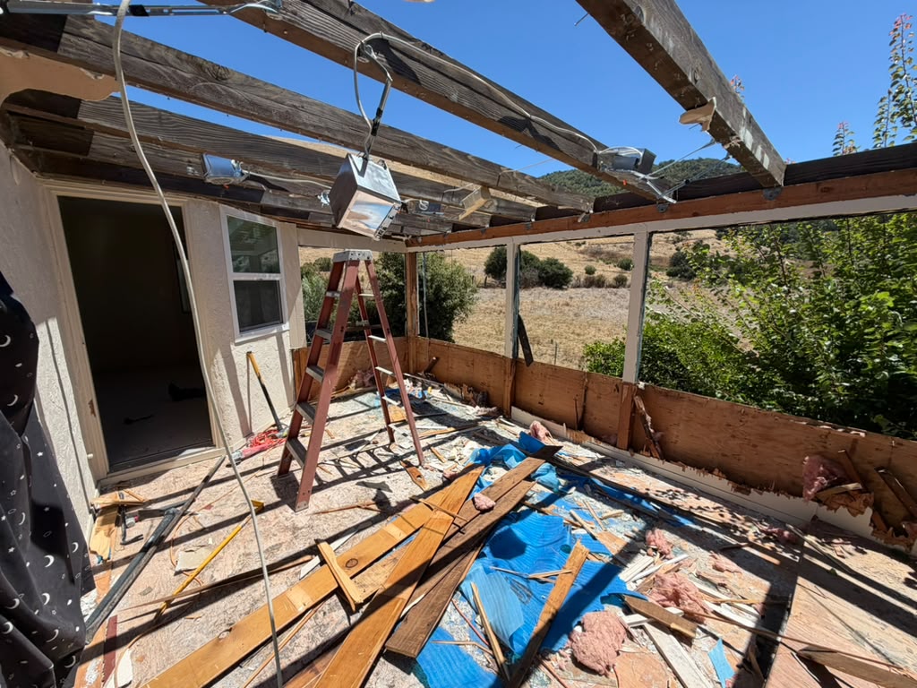 Sunroom Structure Teardown