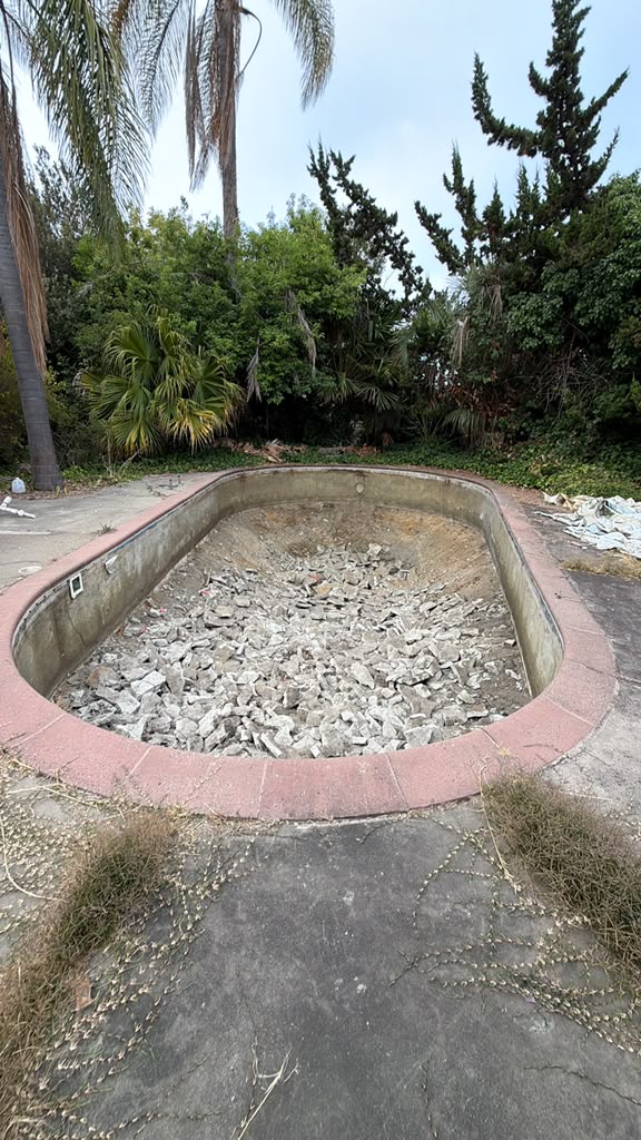 Pool Shell with Broken Concrete